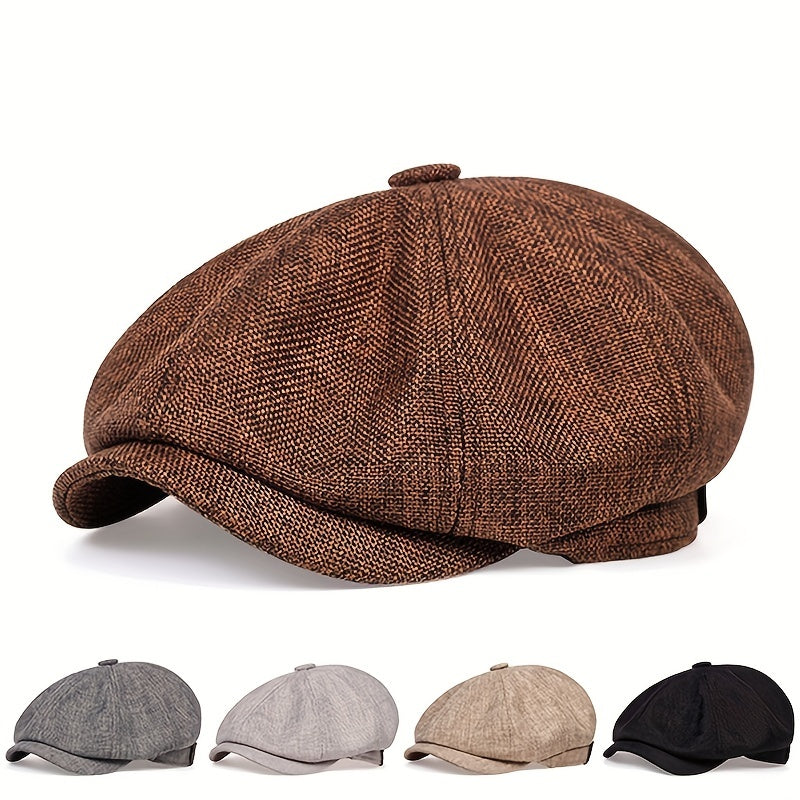 British Beret Octagonal Cap for Men Women