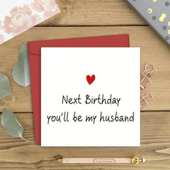 Funny Fiance Birthday Card For Him Husband Card Romantic Love Card