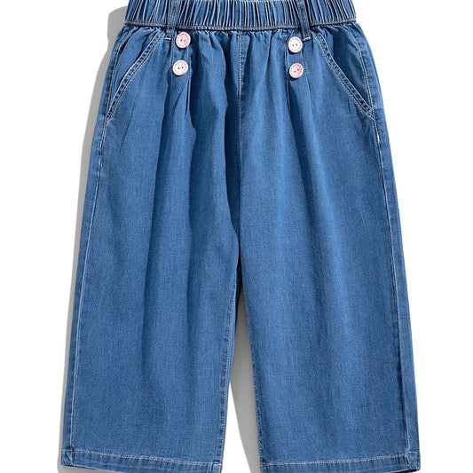Girl's Summer Loose Thin Casual Jeans Pants