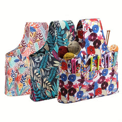Portable Yarn Storage Bag for Crochet Hooks and Knitting Needles