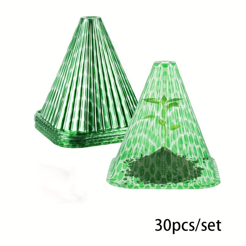 5pcs Reusable Frost Proof Plastic Floral Plant Bell Jar Sets Winter Plant Cover