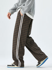Men's Plaid Loose Pants Spring Fall