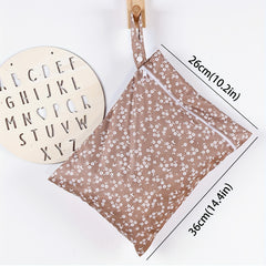 2pcs Floral & Animal Print Wet Dry Bags Portable Diaper Pouches