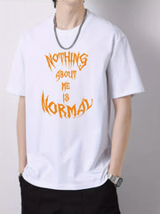 Men's Slim Fit T-shirt Print Top Spring Summer Holiday