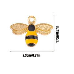 30pcs Golden Bee Shape DIY Ear Pendant Necklace Bracelet Jewelry Accessories