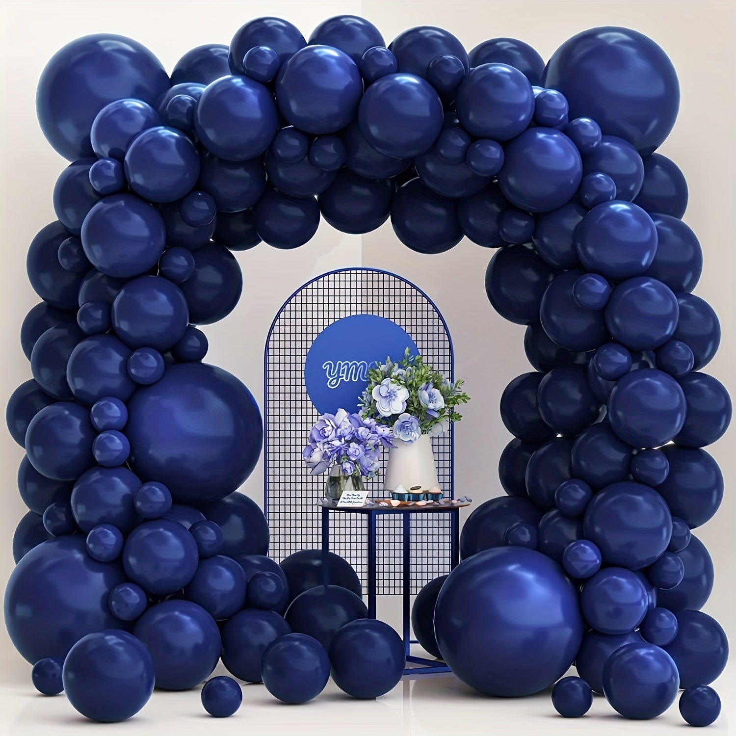 60 Navy Party Latex Balloons Garland Kit Wedding Graduation Baby Shower Decor