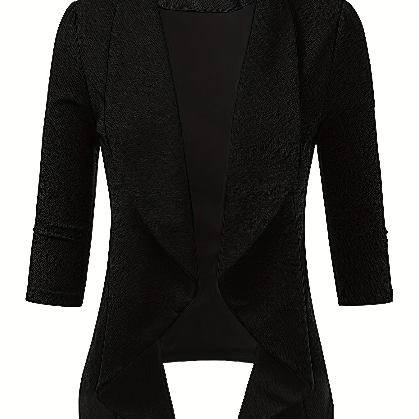 Solid Open Front Blazer Women's Office Outerwear