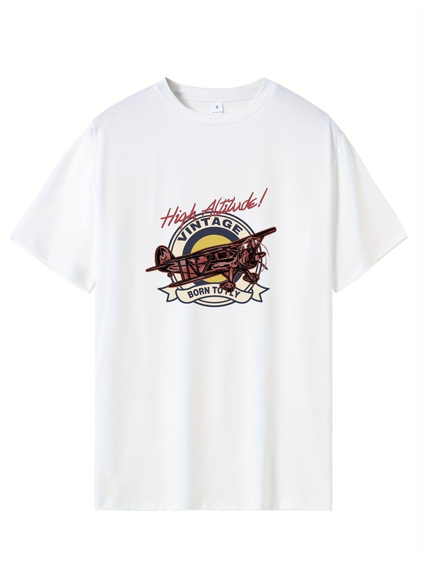 ENGINE Men's Graphic Crew Neck T-shirt for Summer