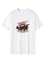 ENGINE Men's Graphic Crew Neck T-shirt for Summer