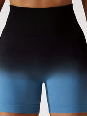 4pcs High Waist Gradient Yoga Running Shorts for Women