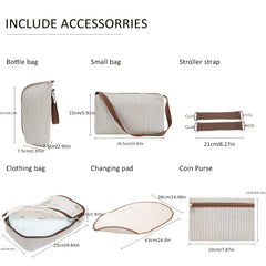 Multifunctional Mommy Bag Large Capacity Handbag for Mother Baby Outing