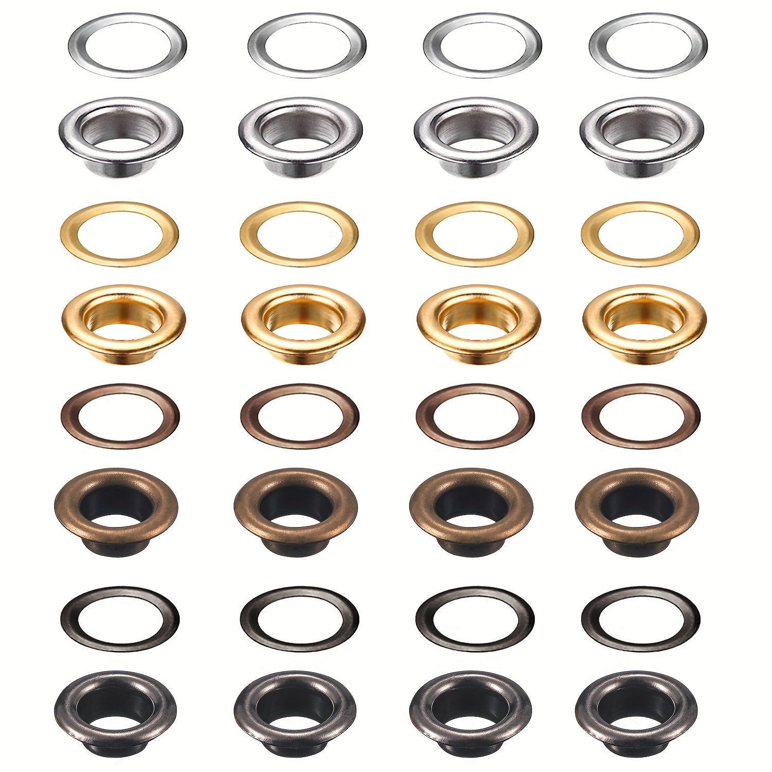 100Sets Grommet Kit Eyelets w/ Install Tool Kit for Crafts B