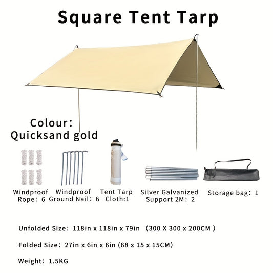 Portable Camping Shelter Waterproof Lightweight Sun Shade Rain Fly Tent