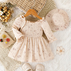 Baby Girl Bubble Dress & Hat Set