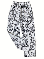 Floral Print Straight Leg Pants with Pockets