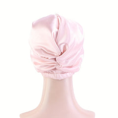 Double Layer Satin Bonnet Bowknot Hair Bonnet Night Cap
