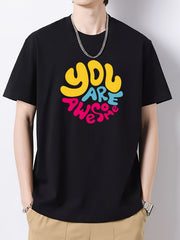 Men's Slim Fit Print T-shirt for Spring Summer Holiday