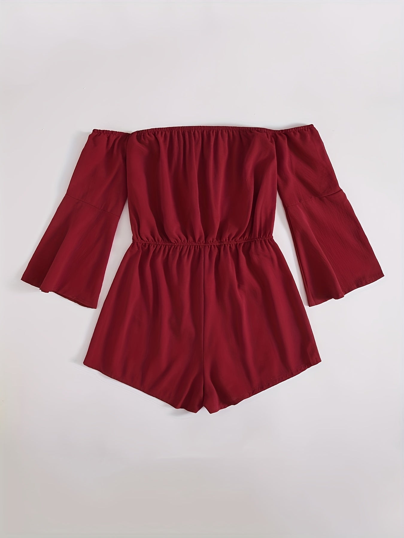 Boho Tie Front Romper Off Shoulder Jumpsuit