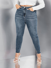 Skinny Jeans High Rise Slim Fit Stretch Denim Pants