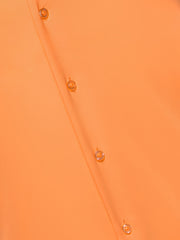 Men's Plain Button Up Regular Fit Long Sleeve Shirt in Orange