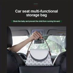 1pc Leather Car Handbag Holders Between Seats Organizer Bag