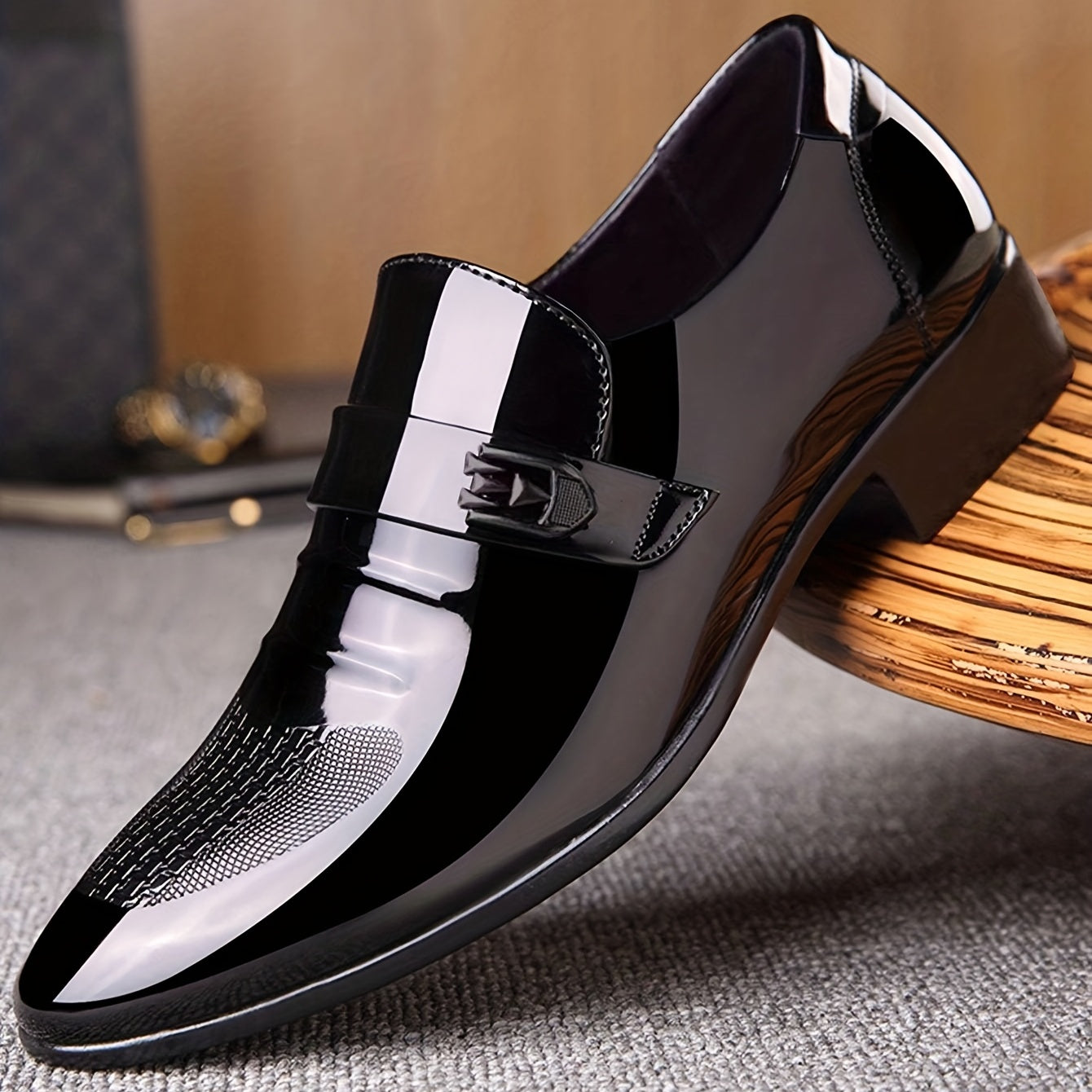 Men's Pointed Toe Formal Slip On Shoes for Business