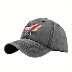 Flag Embroidery Baseball Cap Vintage Distressed Dad Hat Independence