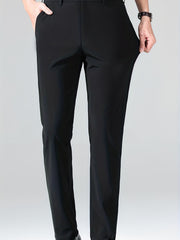 Men's Solid High Stretch Dress Pants - Spring/Summer Business