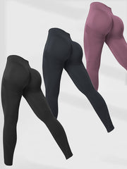 Solid Breathable Yoga Pants High Elastic Leggings Women's Activewear