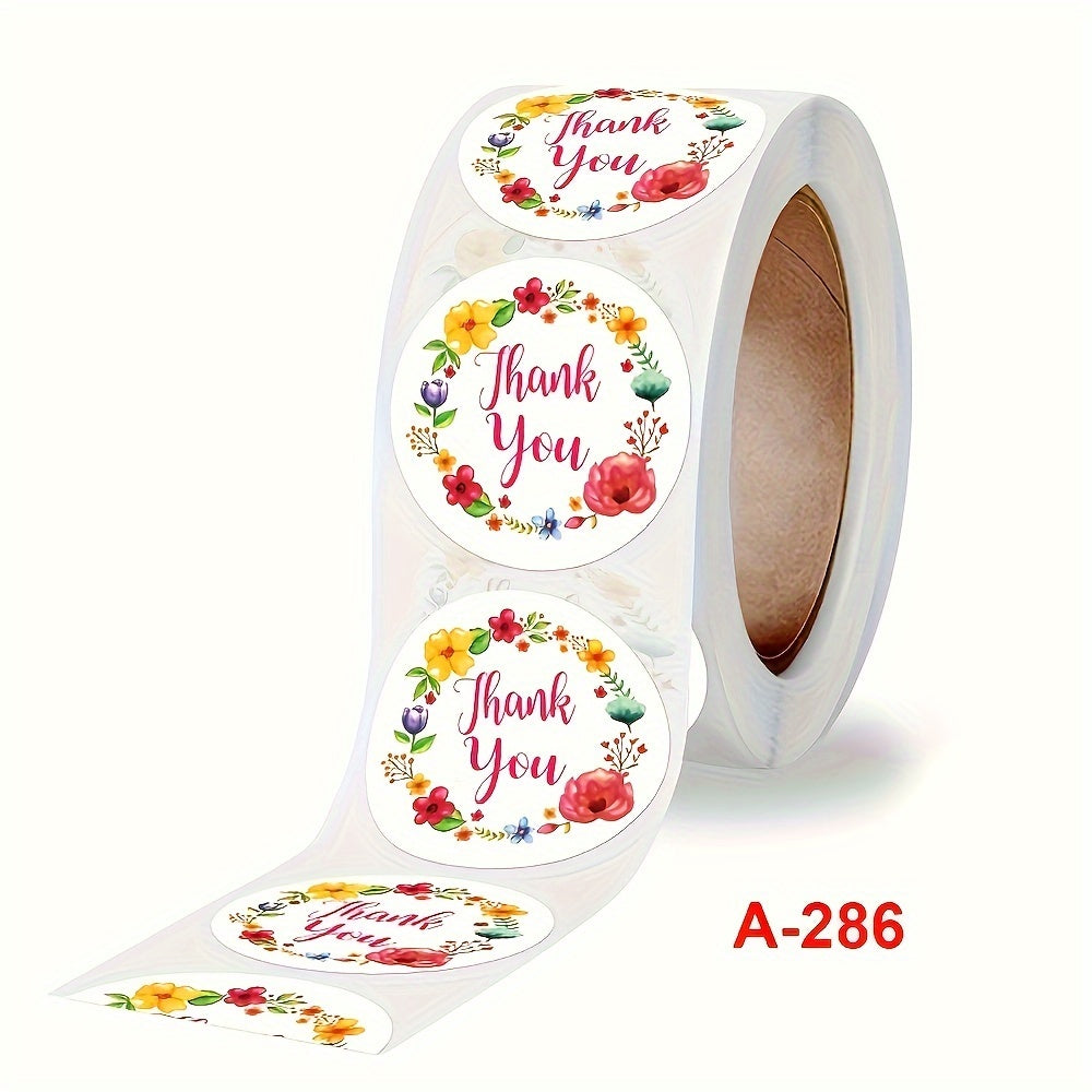 Flower Thank You Sticker Label Wedding Party 500 Pieces