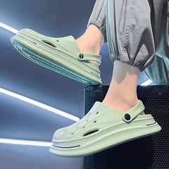 Men's Platform Clogs Closed Toe Sandals Soft Sole Walking Shoes