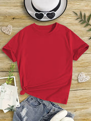 Breathable & Stretchy Solid T-Shirt for Girls - Ideal for Summer