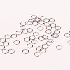 100pcs Stainless Steel Split Ring Double Ring Jump Ring Mini Connecting Key Ring