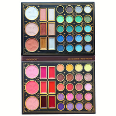 58 Colors Eyeshadow Palette Matte Satin Glitter Finish Makeup Set