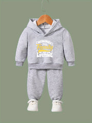Family Last A Life Time Pattern Long Sleeve Hooded Sweatshirt