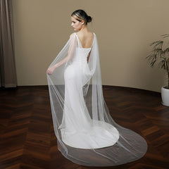 Beaded Shawl Wedding Dress for Brides
