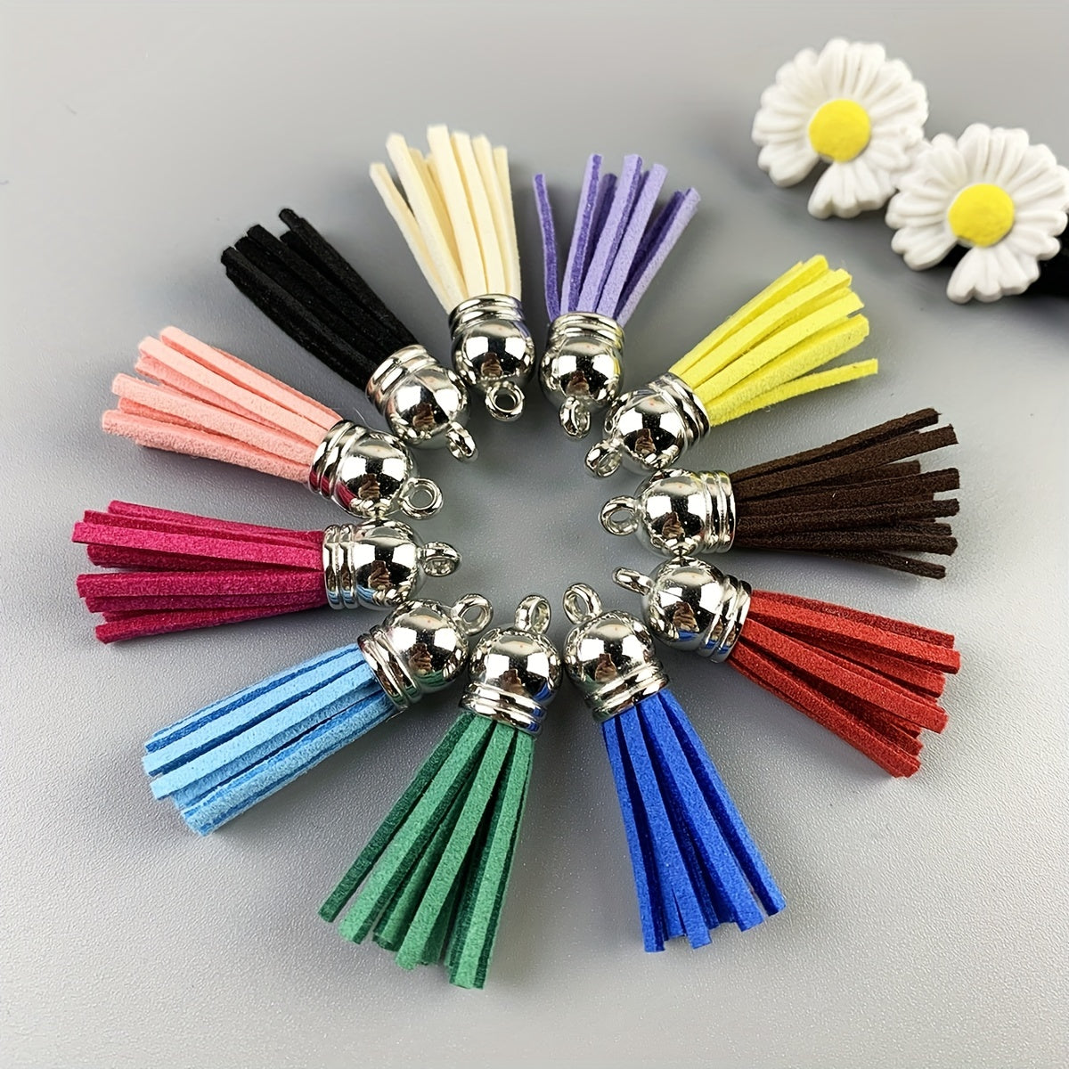 20pcs Random Faux Leather Tassel Keychain Cellphone Straps DIY Home Decor