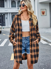 Plaid Print Button Up Long Sleeve Shirt