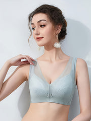 Women's Solid Full Cover Cup Bra Comfortable Wide Shoulder Strap Bra