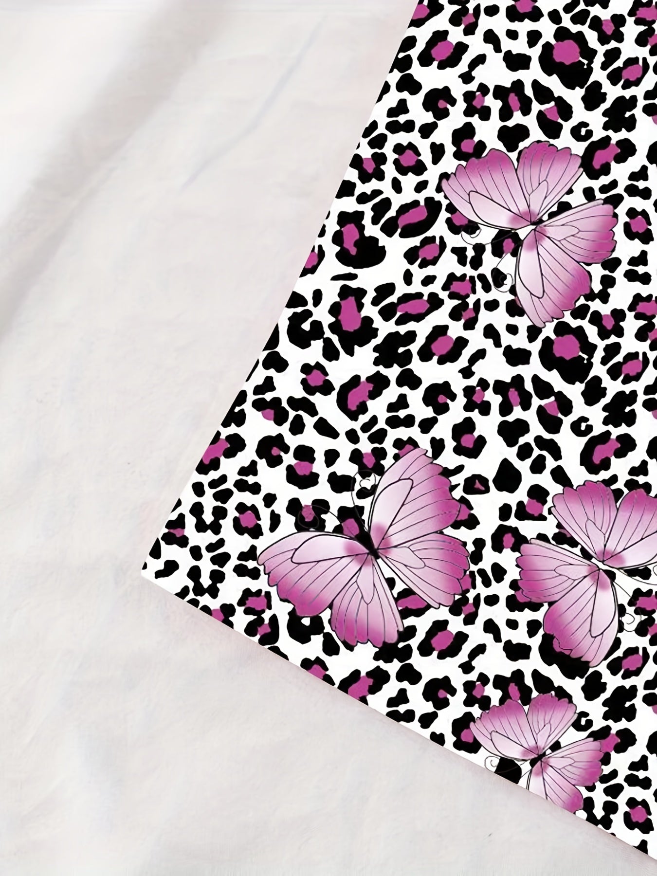 Butterfly Print Halter Top Sexy Backless Leopard Top