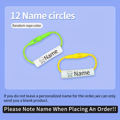 12pcs Custom Name Circle Buckle Reusable Lanyard School Bag Shoes