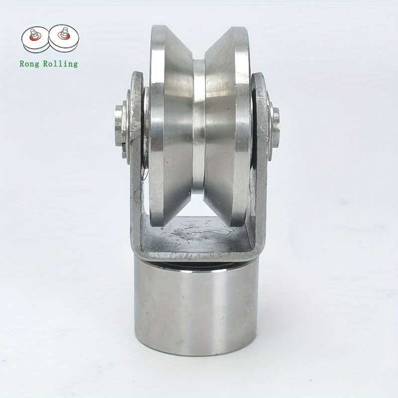 2pcs 5.08cm Stainless Steel V Groove Gate Rollers