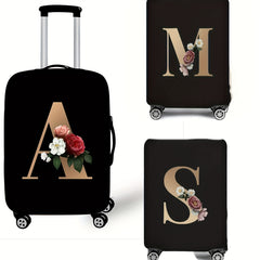 Flower Letters Travel Luggage Cover Elastic Dustproof Protective Washable Case