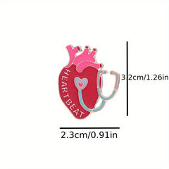 4pcs Creative Medical Care Heart Dripping Brooch
