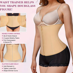 Tummy Control Waist Trainer Zipper Slimmer Belly Belt Underwear