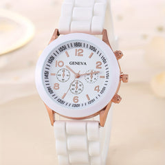 Student Silicone Quartz Watch & Heart Bracelet Set