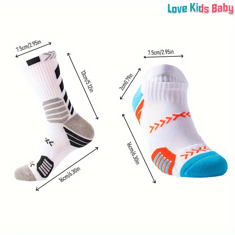 Short & Long Basketball Socks - Sweat Absorbent & Breathable Sports Socks