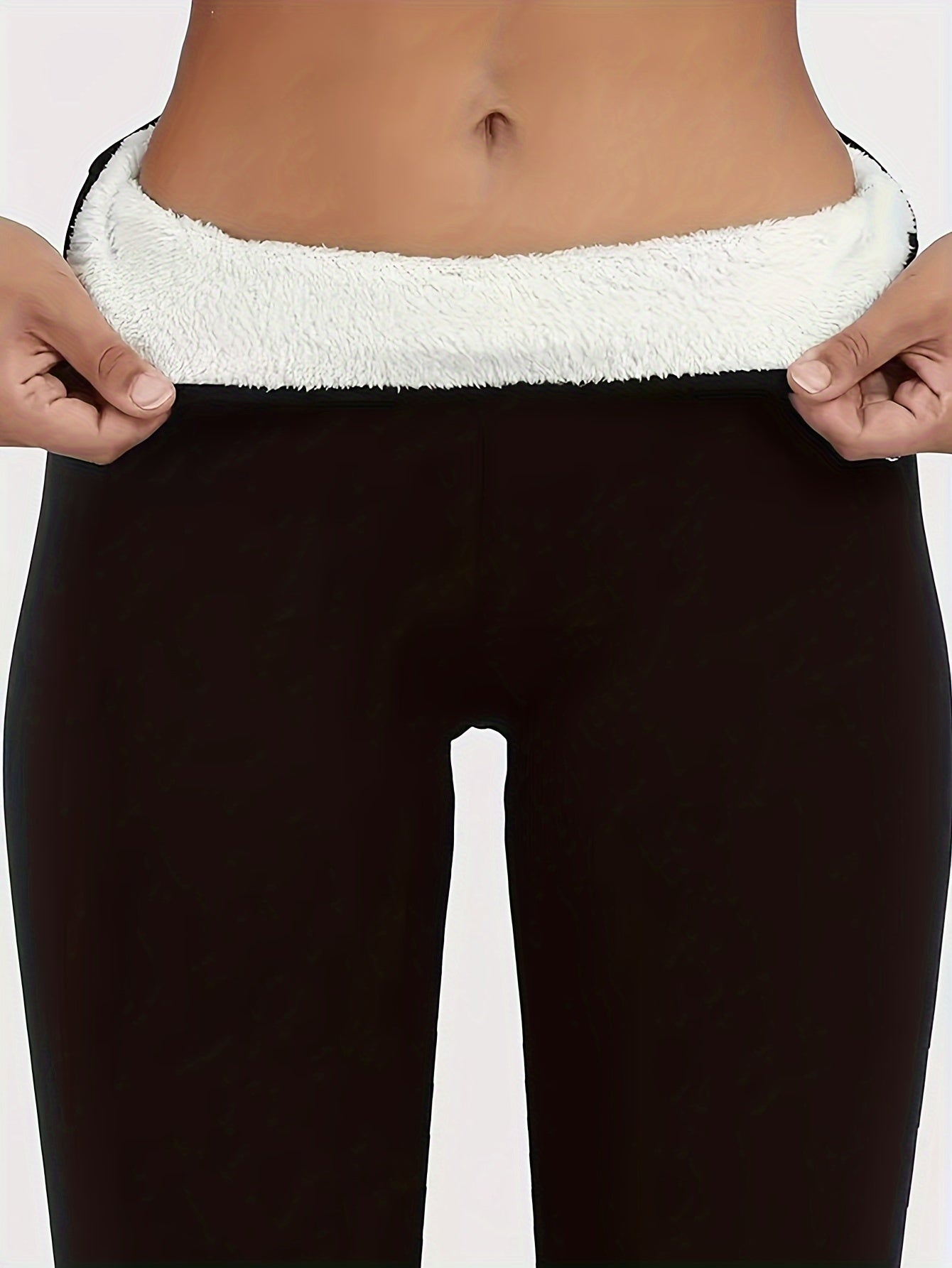Fleece Yoga Pants With Pocket High Stretch Leggings