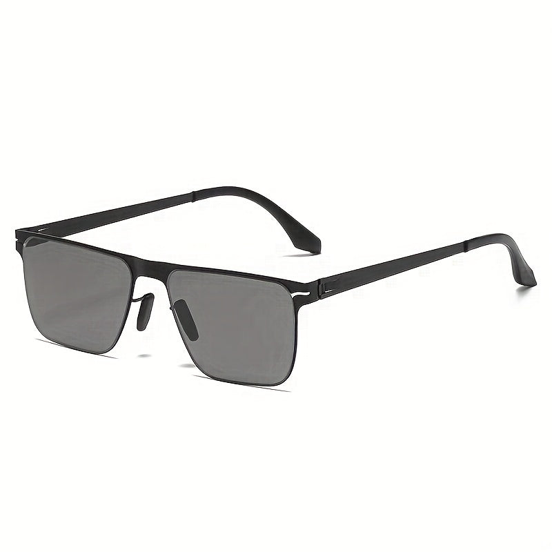 Men's Stainless Steel Polarized Sunglasses for Outdoor Activities