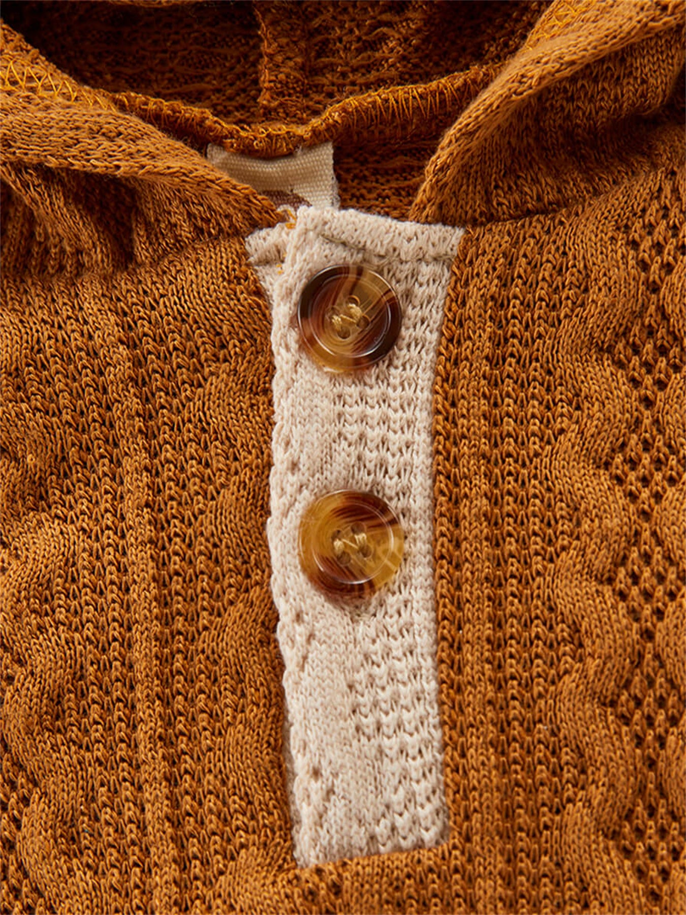 Cute 2 Piece Block Bear Ear Romper for Baby's Cozy Look